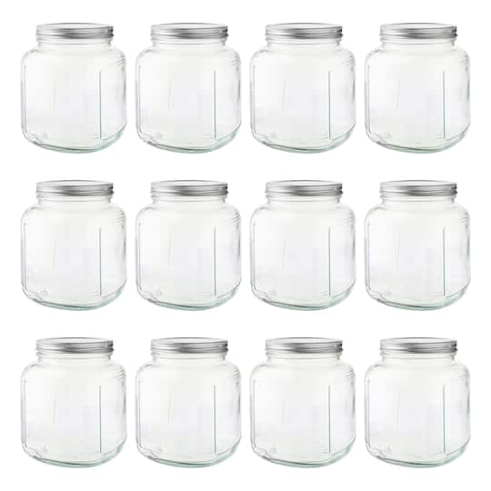 12 Pack: 6.75" Glass Square Cracker Jar by Ashland®